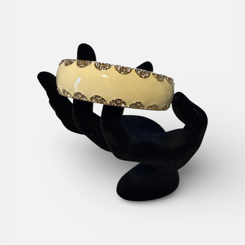 Stella & Dot Cream Bracelet with Gold Detailing